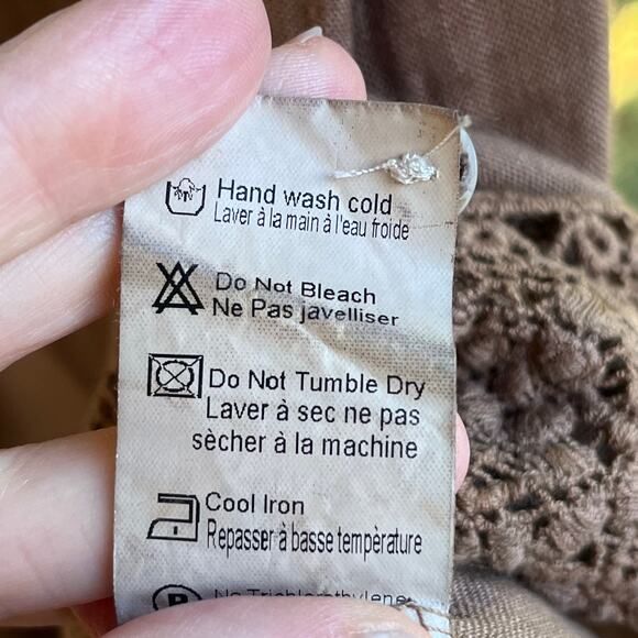 Stella Rosa Women's 100% Linen Brown Shift Dress Size S - Picture 9 of 9